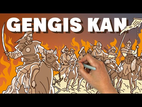 El mapa de las conquistas de Genghis Khan
