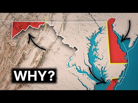 La peculiar forma de Maryland: ¿Por qué es tan extraña?