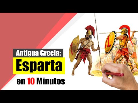 El mapa de la antigua Esparta en Grecia