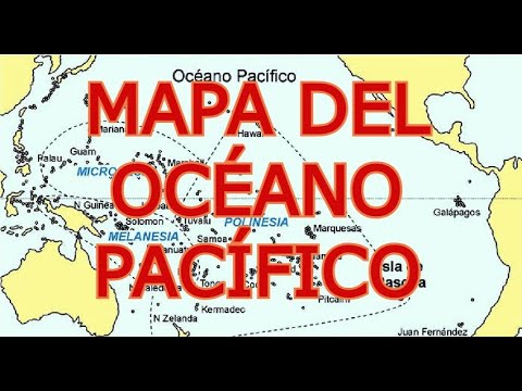 Mapa del Océano Pacífico que muestra la ubicación de China.
