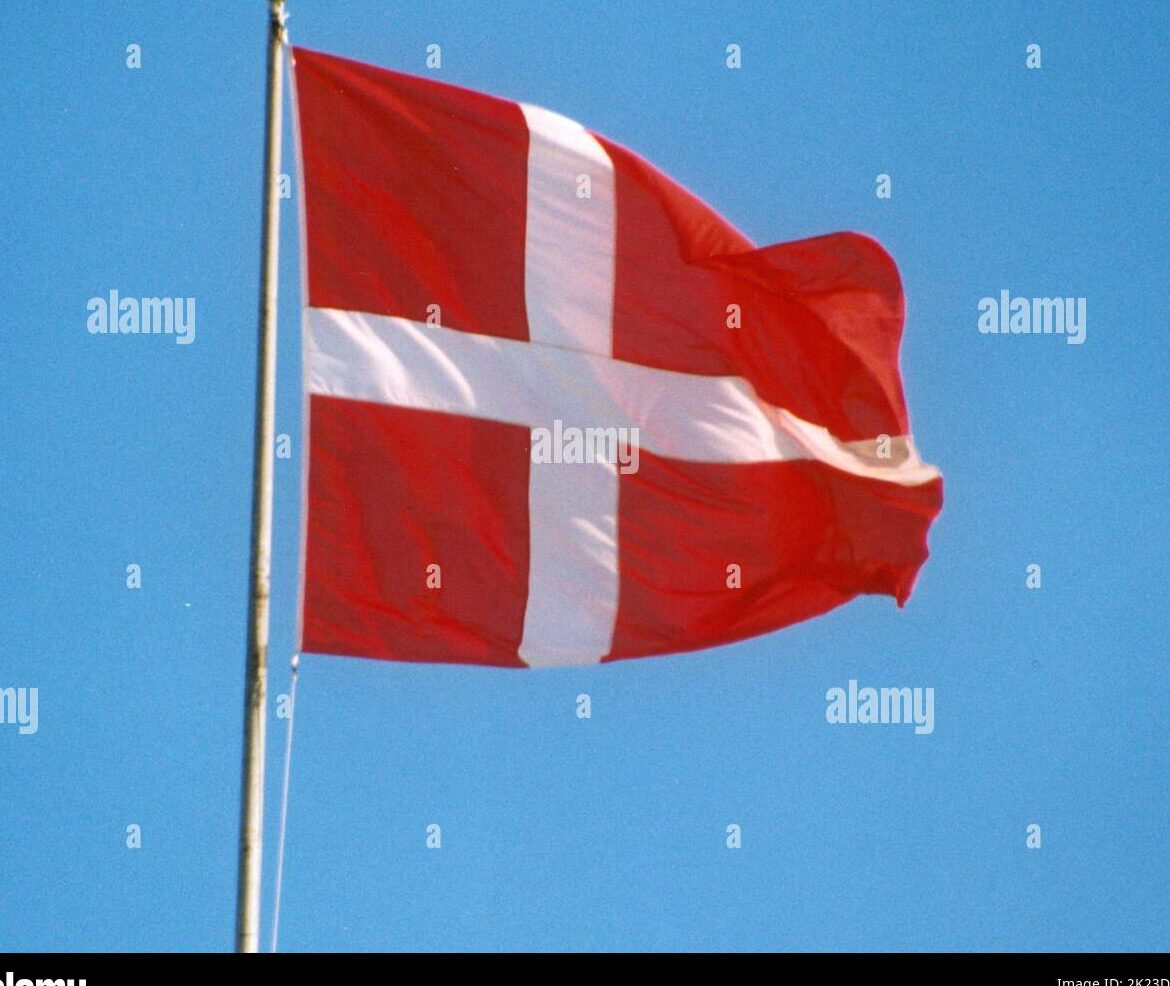 La bandera blanca y roja de un país